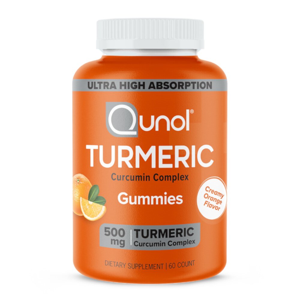 Turmeric Curcumin Complex Creamy Orange -- 500 mg - 60 Gummies (Жевательные конфеты) Qunol