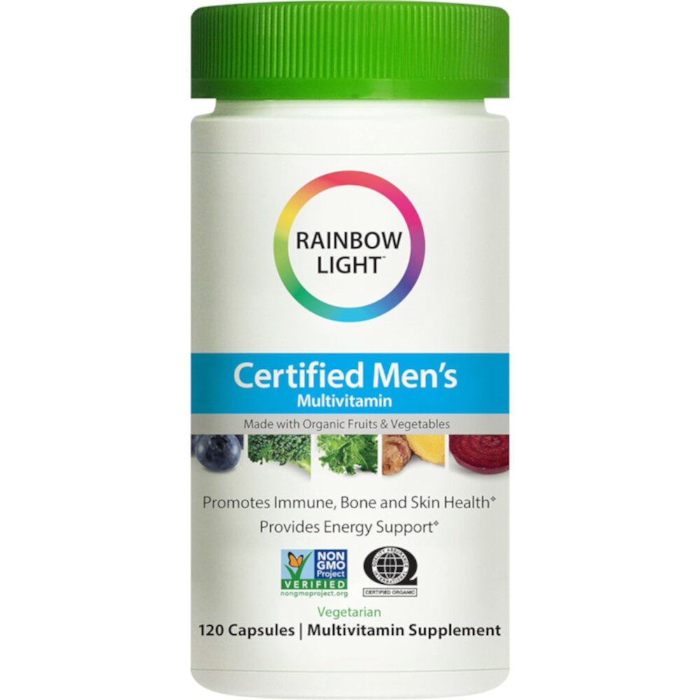 Сертифицированные мультивитамины для мужчин, 120 вегетарианских капсул Rainbow Light