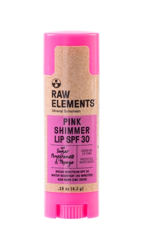 Минеральный солнцезащитный крем Pink Lip Shimmer SPF 30 — 0,15 унции Raw Elements