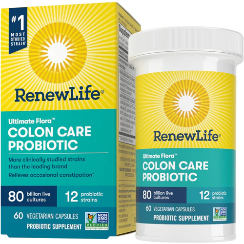 Ultimate Flora Colon Care Probiotic - 80 миллиардов КОЕ - 60 капсул - Renew Life Renew Life