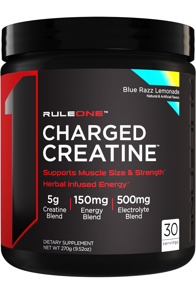 R1 Charged Creatine Blue Razz Lemonade -- 30 Servings (Порции) (9.52 oz (Унции)) Rule One Proteins