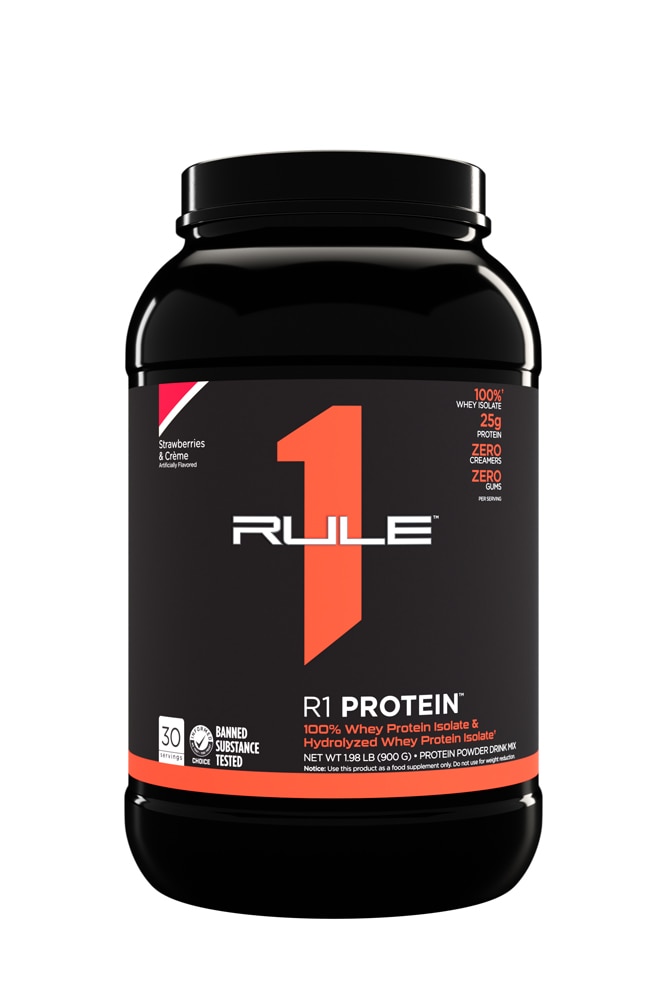 R1 Isolate Protein Strawberries & Creme -- 30 Servings (Порции) - 1.98 Lb Rule One Proteins