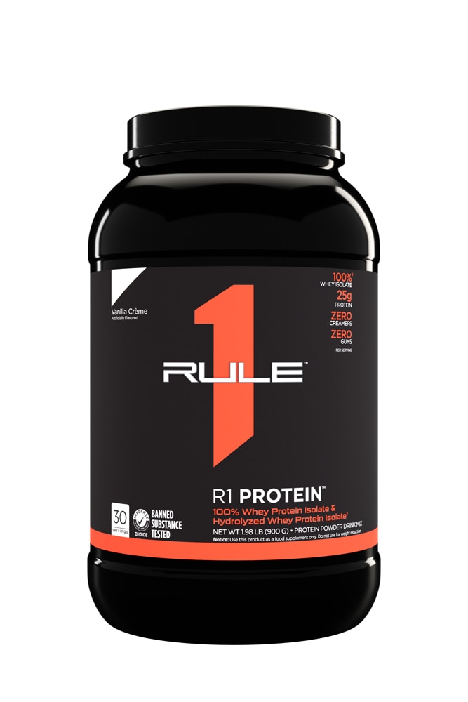 R1 Изолят протеинового ванильного крема — 30 порций — 1,98 фунта Rule One Proteins