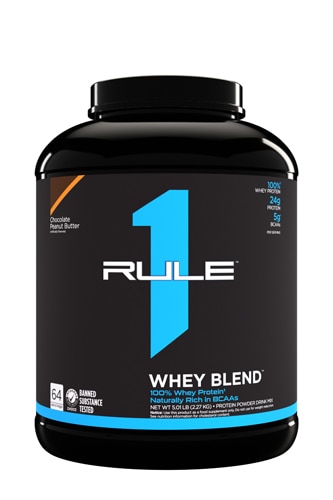 R1 Whey Blend Шоколадно-арахисовое масло — 64 порции — 5,01 фунта Rule One Proteins