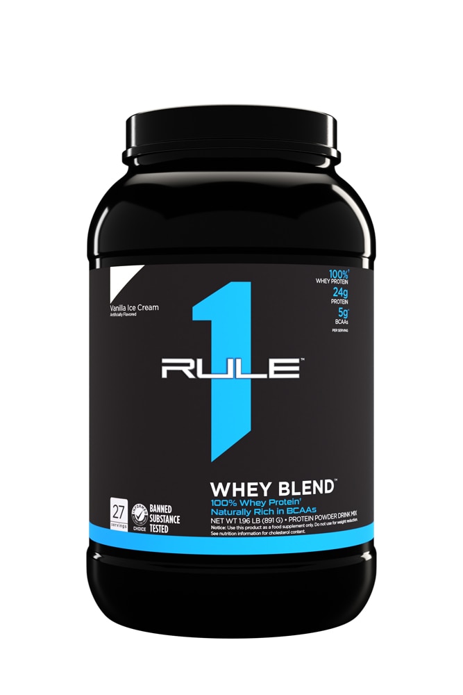 R1 Whey Blend Vanilla Ice Cream (Крем) -- 27 Servings (Порции) - 1.96 Lb Rule One Proteins