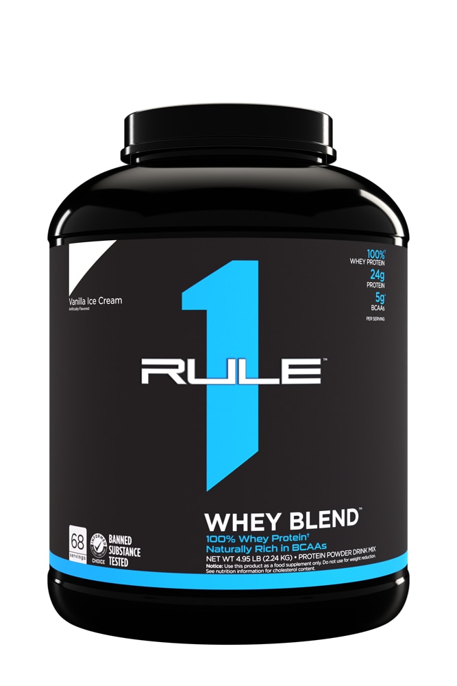 R1 Whey Blend Vanilla Ice Cream (Крем) -- 68 Servings (Порции) - 4.95 Lb Rule One Proteins