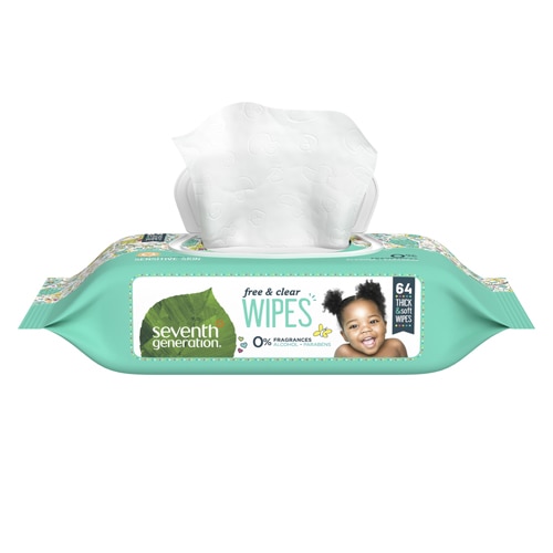 Детские влажные салфетки Seventh Generation Baby Wipes with Dispenser - Free & Clear -- 64 Wipes Seventh Generation