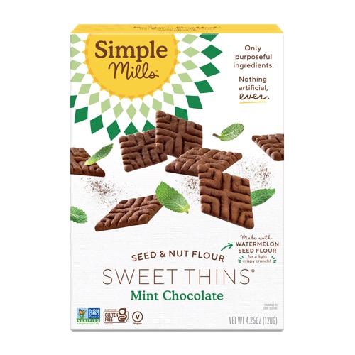 Sweet Thins Шоколад с мятой без глютена — 4,25 унции Simple Mills