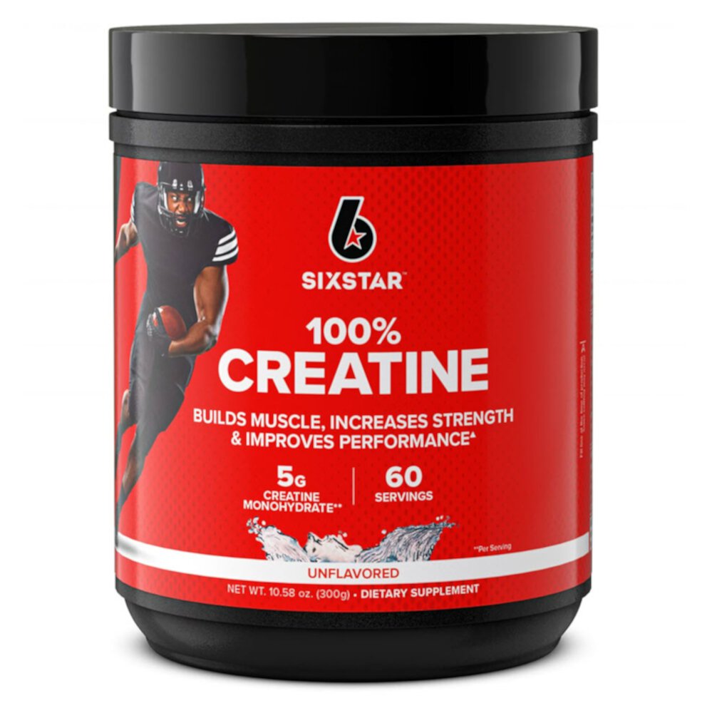 100% Creatine Unflavored (Без вкуса) -- 60 Servings (Порции) Six Star