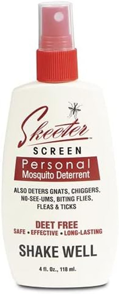 Органический спрей-репеллент от комаров, 4 жидких унции Skeeter Screen