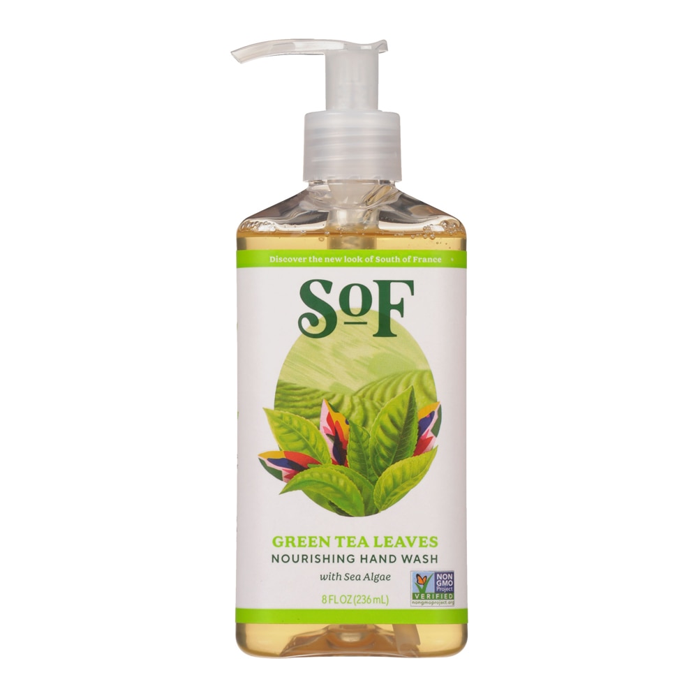 Питательное жидкое средство для мытья рук — листья зеленого чая — 8 жидких унций SoF