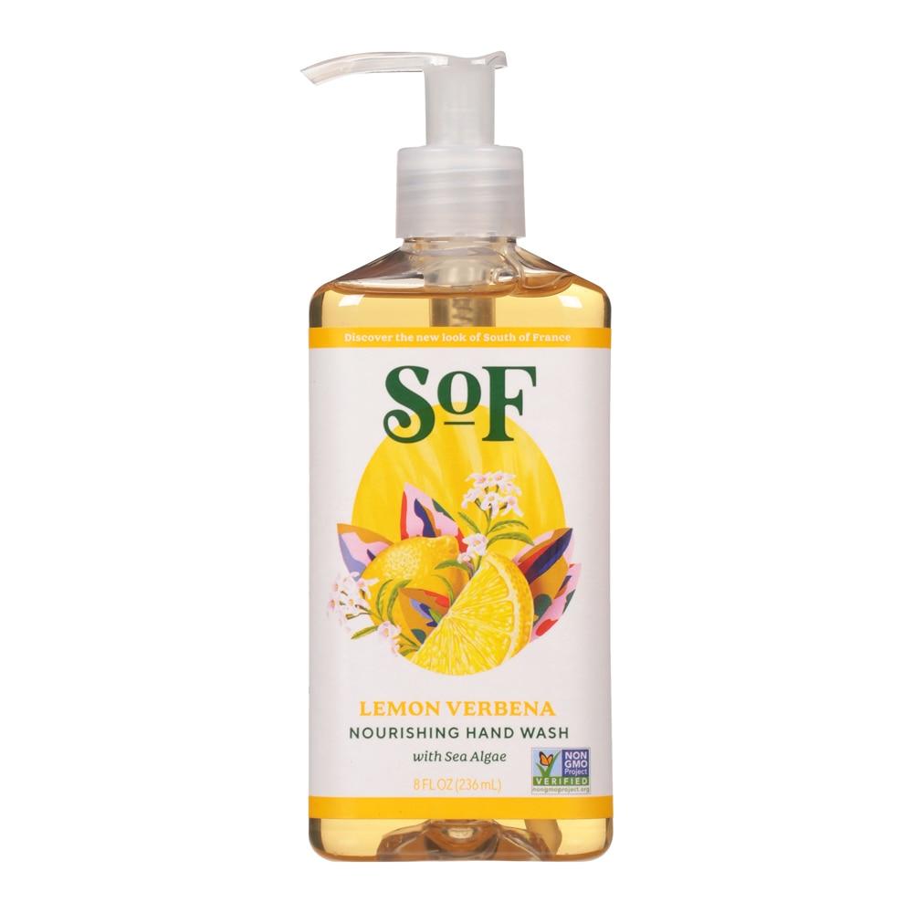 Питательное жидкое средство для мытья рук с лимоном и вербеной — 8 жидких унций SoF
