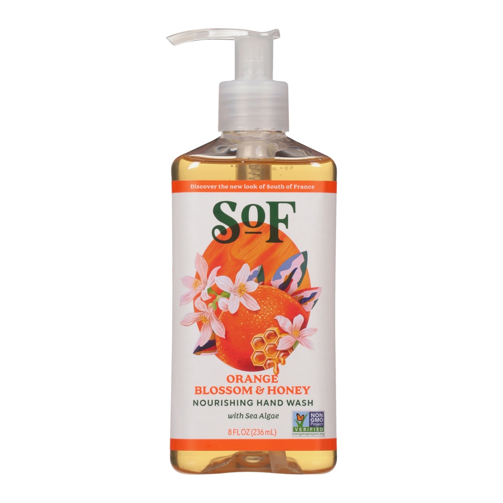 Питательное жидкое средство для мытья рук с медом из цветов апельсина — 8 жидких унций SoF