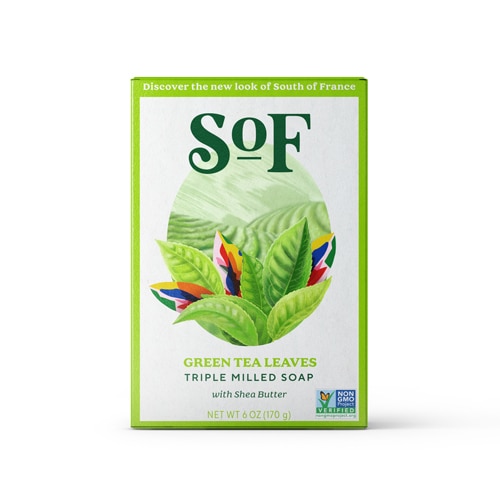 Овальное мыло тройного помола с листьями зеленого чая — 6 унций SoF