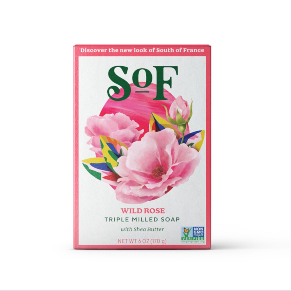 Овальное мыло тройного помола «Дикая роза» — 6 унций SoF
