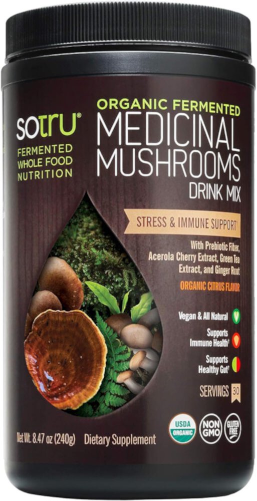 Смесь для питья из органических ферментированных лечебных грибов, 30 порций SoTru