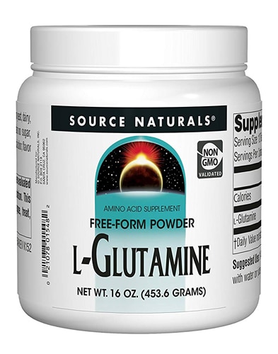 L-Глютамин, свободная форма, порошок - 473 мл - Source Naturals Source Naturals