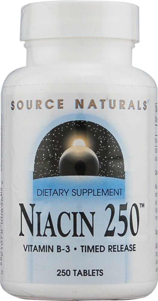Niacin 250™ Витамин B-3 — 250 мг — 250 таблеток Source Naturals