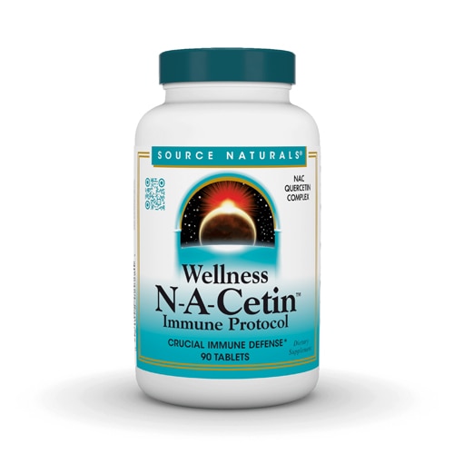 Иммунный защитный протокол Wellness N-A-Cetin - 90 таблеток с NAC и кверцетином комплексом Source Naturals