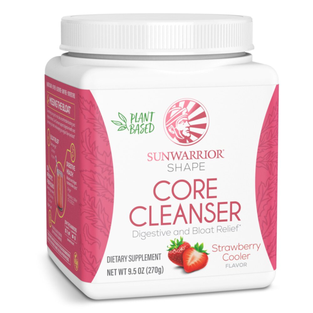 Shape Core Cleanser Strawberry Cooler -- 9.5 oz (Унции) Sunwarrior