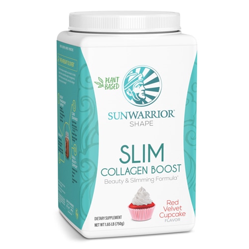 Shape Slim Коллаген Буст с вкусом красного бархата — 30 порций, 100% веганский Sunwarrior