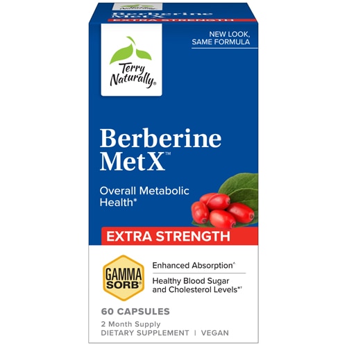 Berberine MetX Дополнительная сила - 60 капсул - Terry Naturally Terry Naturally