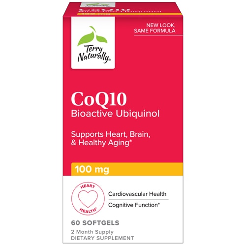 CoQ10 Биоактивный Убихинол - 100 мг - 60 мягких капсул - Terry Naturally Terry Naturally