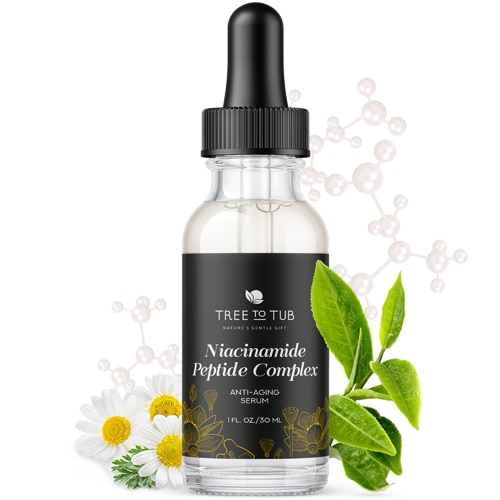 Anti-Aging Peptide & Niacinamide Serum For Face -- 1 fl oz (Жидкие унции) Tree To Tub