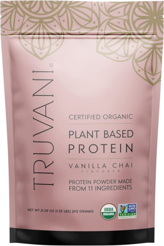 Organic Plant Based Protein Powder (Порошок) Vanilla Chai -- 20 Servings (Порции) Truvani