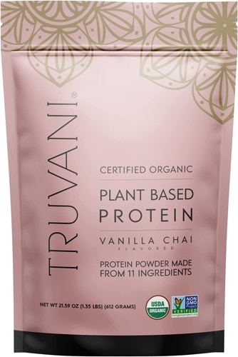 Органический протеиновый порошок на растительной основе, ванильный чай, 20 порций Truvani
