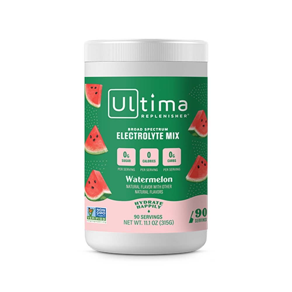 Ultima Replenisher - Канистра с гидратирующим электролитом, смесь для питья, арбуз, 90 порций Ultima