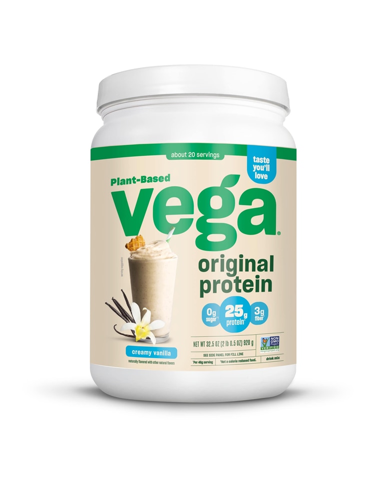 Original Protein — Веганский протеиновый порошок со сливками и ванилью — 20 порций Vega
