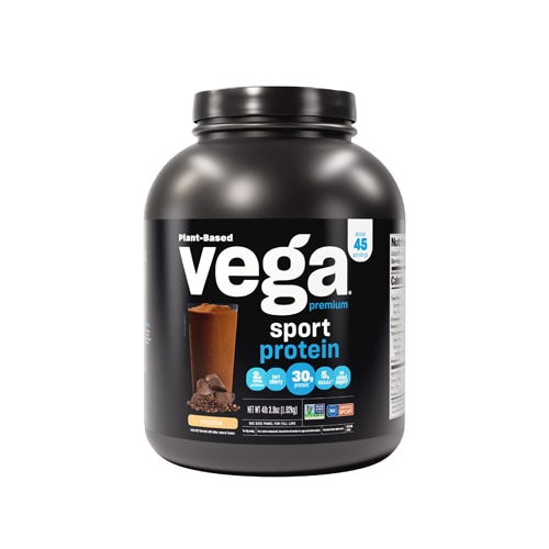 Протеиновый порошок для спорта Mocha - 30 г белка, 5 г BCAA, Пробиотики, без сахара Vega