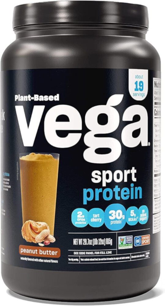 Спортивный протеиновый порошок с арахисовым маслом – 19 порций Vega
