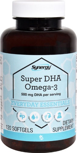 Super DHA Omega-3 -- 500 mg - 120 Softgels (Мягкие капсулы) Vitacost-Synergy