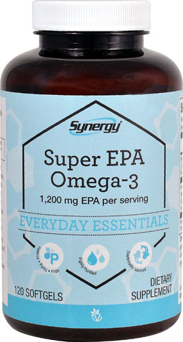 Super EPA Omega-3 - 1200 мг - 120 капсул для поддержки сердечно-сосудистой системы Vitacost-Synergy