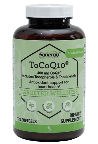 ToCoQ10 - 400 мг - 120 мягких капсул - Vitacost-Synergy Vitacost-Synergy