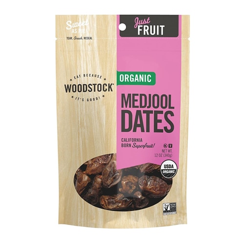 Non-GMO Organic Kosher Unsweetened Medjool Dates -- 12 oz Woodstock