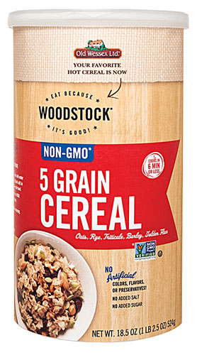 Non-GMO Hot Cereal 5 Grain -- 18.5 oz Woodstock