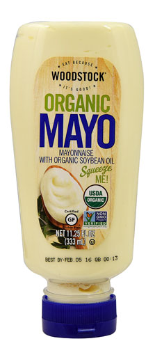 Non-GMO Organic Mayo with Organic Soybean Oil Squeezable -- 11.25 fl oz Woodstock