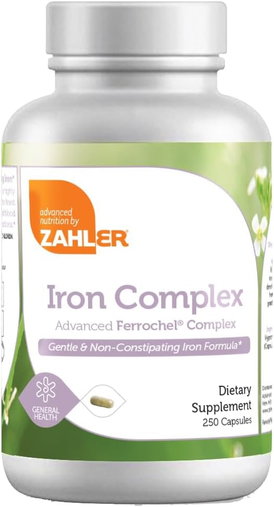 Iron Complex Gentle & Non-Constipating Formula -- 250 Capsules (Капсулы) Zahler