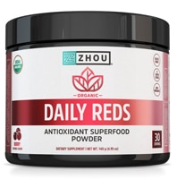 Органический антиоксидантный суперпродуктовый порошок Daily Reds с ягодами — 16 унций Zhou
