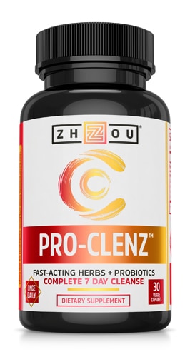 Pro-Clenz – 30 вегетарианских капсул с пробиотиками для 7-дневного очищения Zhou