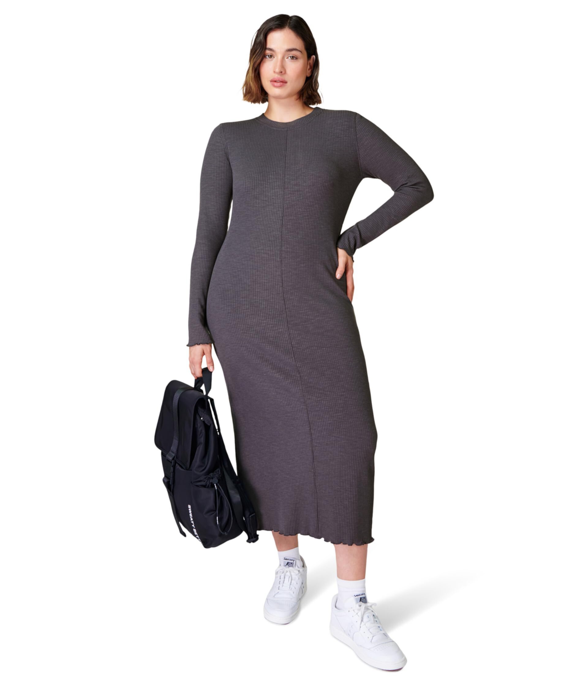 Женское Платье Sweaty Betty Ribbed Long Sleeve Midi Sweaty Betty