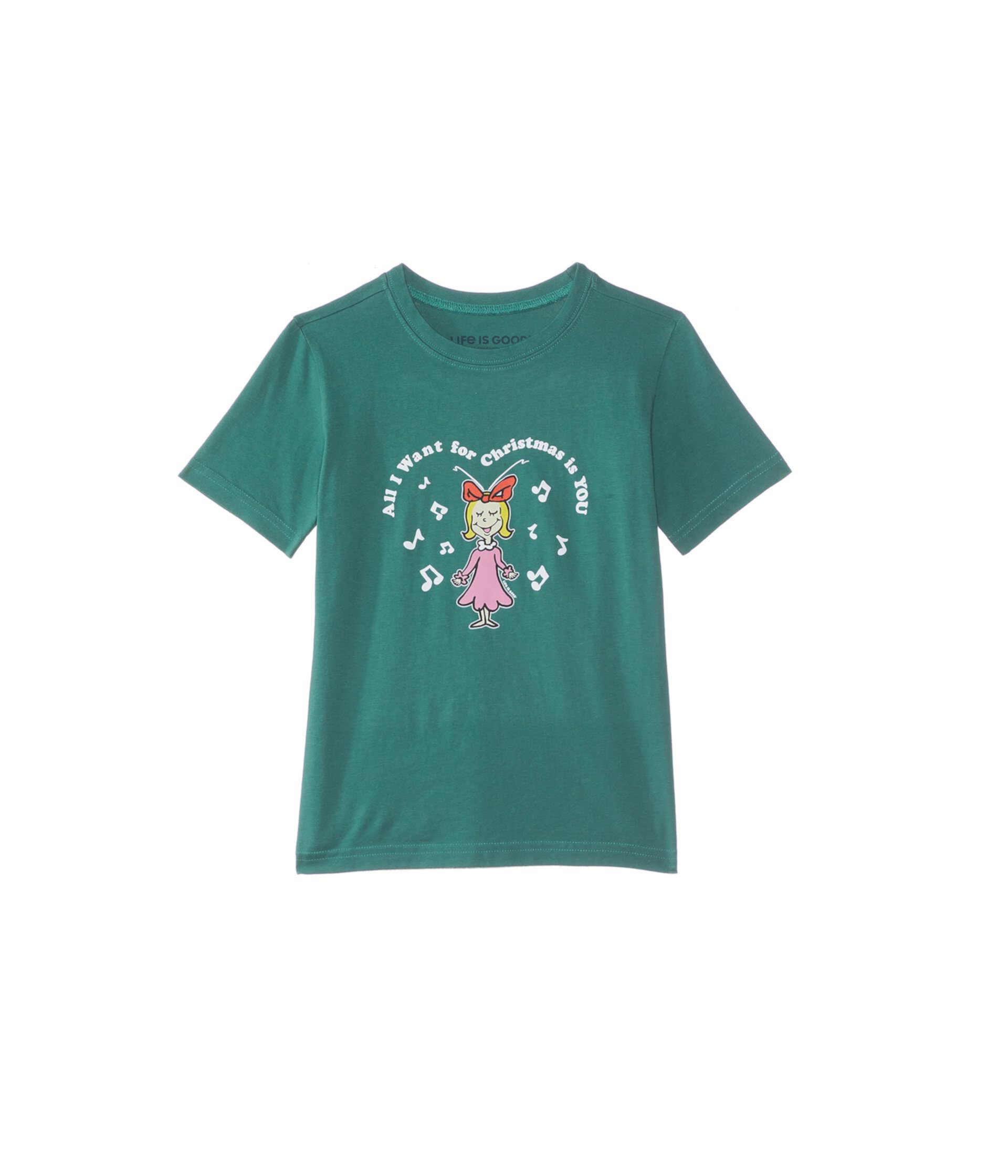 Винтажная футболка Cindy-Lou Heart с короткими рукавами Crusher™ (для малышей/маленьких детей/больших детей) Life is Good