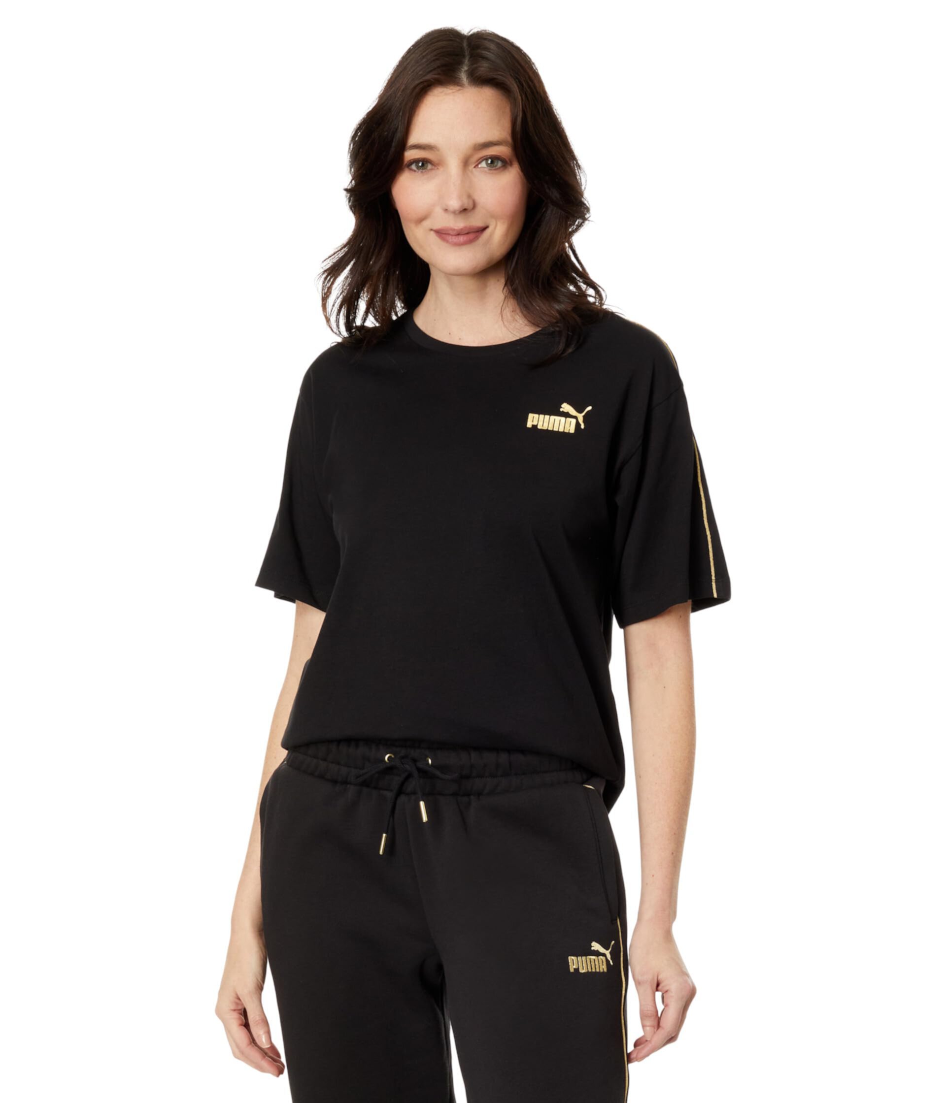 Золотые спортивные штаны Essentials+ в минималистском стиле PUMA