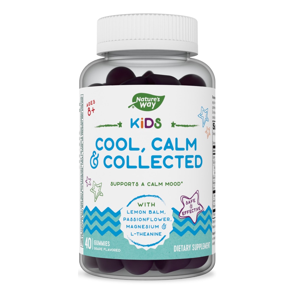 Kids Cool, Calm & Collected - for Ages 8+ - Grape Flavored -- 40 Gummies Nature's Way