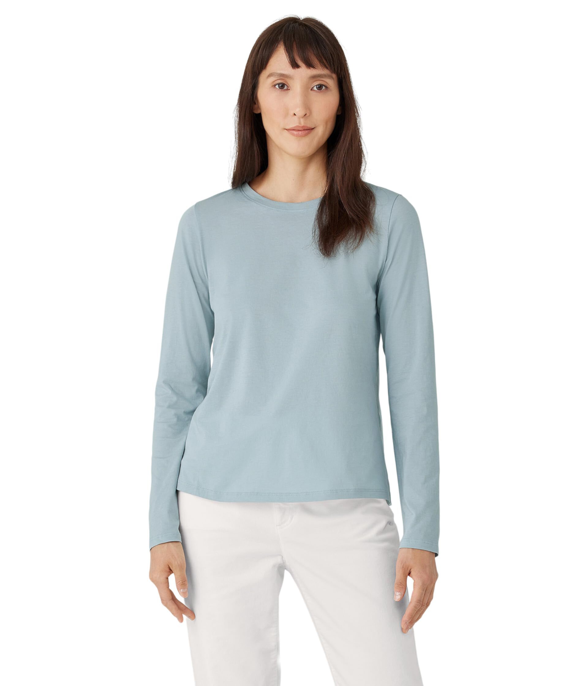 Женская Футболка Eileen Fisher Round Neck Long Sleeve Tee Eileen Fisher