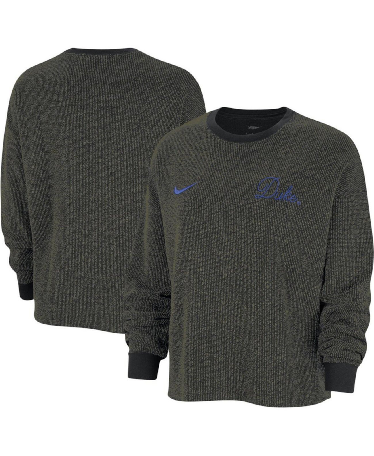 Женский черный пуловер с надписью Duke Blue Devils для йоги Nike