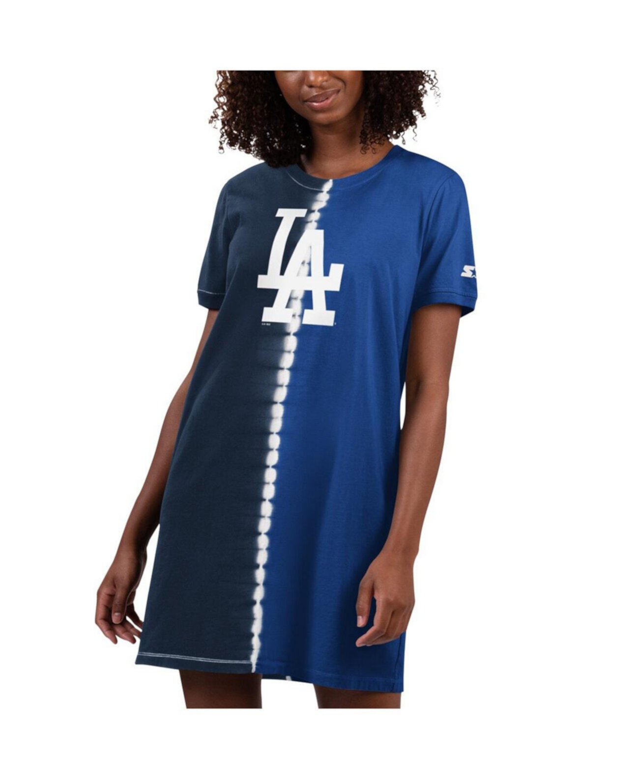 Женское темно-синее платье-кроссовки Royal Los Angeles Dodgers Ace Tie-Dye Starter
